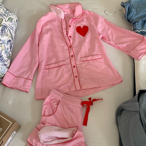 Lake x Atlantic Pacific Heart PJ set. ❤️ Size S. - Picture 1 of 3